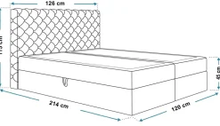Łóżka Młodzieżowe|Łóżka Ze Stelażem></noscript>Riban Łóżko kontynentalne 120x200 cm z pojemnikiem na pościel BROLY