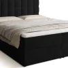 Łóżka Małżeńskie|Łóżka Z Zagłówkiem>BROMARKT Łóżko kontynentalne 160x200 cm z pojemnikiem na pościel DETROIT czarne