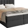 Łóżka Małżeńskie|Łóżka Ze Stelażem>BROMARKT Łóżko kontynentalne 180x200 cm z pojemnikiem DENVER czarne