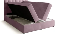 Meble Młodzieżowe|Łóżka Młodzieżowe>BROMARKT Łóżko kontynentalne 140x200 cm z pojemnikiem DETROIT pudrowy róż