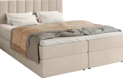Łóżka Małżeńskie|Łóżka Ze Stelażem>BROMARKT Łóżko kontynentalne 180x200 cm z pojemnikiem DENVER beż