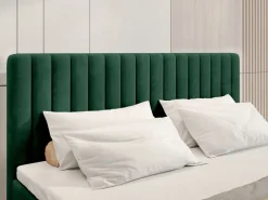 Łóżka Małżeńskie|Łóżka Ze Stelażem></noscript>BROMARKT Łóżko kontynentalne 180x200 cm z pojemnikiem na pościel DREAM butelkowa zieleń