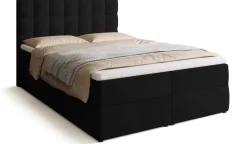 Meble Młodzieżowe|Łóżka Młodzieżowe>BROMARKT Łóżko kontynentalne 140x200 cm z pojemnikiem na pościel DETROIT welurowe