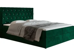 Łóżka Małżeńskie|Łóżka Ze Stelażem>Riban Łóżko kontynentalne 180x200 cm z pojemnikiem BILD pikowany zagłówek