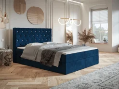 Łóżka Małżeńskie|Łóżka Ze Stelażem></noscript>Riban Łóżko kontynentalne 180x200 cm z pojemnikiem BILD pikowany zagłówek