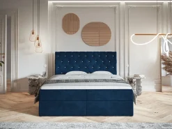 Łóżka Małżeńskie|Łóżka Ze Stelażem></noscript>Riban Łóżko kontynentalne 180x200 cm z pojemnikiem BILD pikowany zagłówek