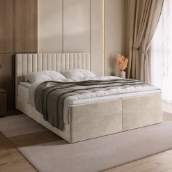 Łóżka Małżeńskie|Łóżka Ze Stelażem>BROMARKT Łóżko kontynentalne 160x200 cm z pojemnikiem DREAM