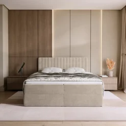 Łóżka Małżeńskie|Łóżka Ze Stelażem></noscript>BROMARKT Łóżko kontynentalne 160x200 cm z pojemnikiem DREAM