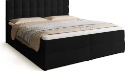 Łóżka Małżeńskie|Łóżka Ze Stelażem>BROMARKT Łóżko kontynentalne 180x200 cm z pojemnikiem na pościel DETROIT welur