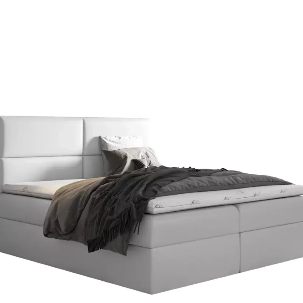 Łóżka Z Pojemnikiem|Łóżka Czarne>Gruszka Łóżko Kontynentalne 200x200 czarne SAMUEL