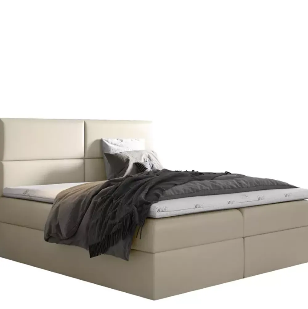 Łóżka Z Pojemnikiem|Łóżka Czarne>Gruszka Łóżko Kontynentalne 200x200 czarne SAMUEL