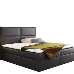 Łóżka Z Pojemnikiem|Łóżka Czarne></noscript>Gruszka Łóżko Kontynentalne 200x200 czarne GABRIEL