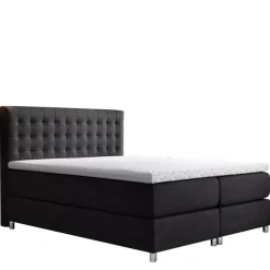 Łóżka Na Nóżkach|Łóżka Czarne>Gruszka Łóżko Kontynentalne 200x200 czarne PASKAL