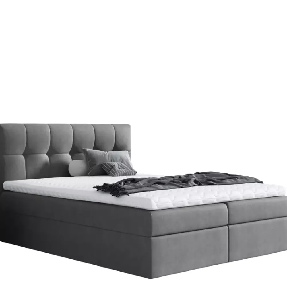 Łóżka Z Zagłówkiem|Łóżka Z Pojemnikiem>Gruszka Łóżko Kontynentalne 180x200 czarne RYAN