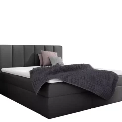 Łóżka Z Zagłówkiem|Łóżka Z Pojemnikiem>Gruszka Łóżko Kontynentalne 140x200 czarne SERGIO