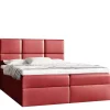 Łóżka Z Zagłówkiem|Łóżka Z Pojemnikiem>Gruszka Łóżko Kontynentalne 180x200 czerwone IGOR