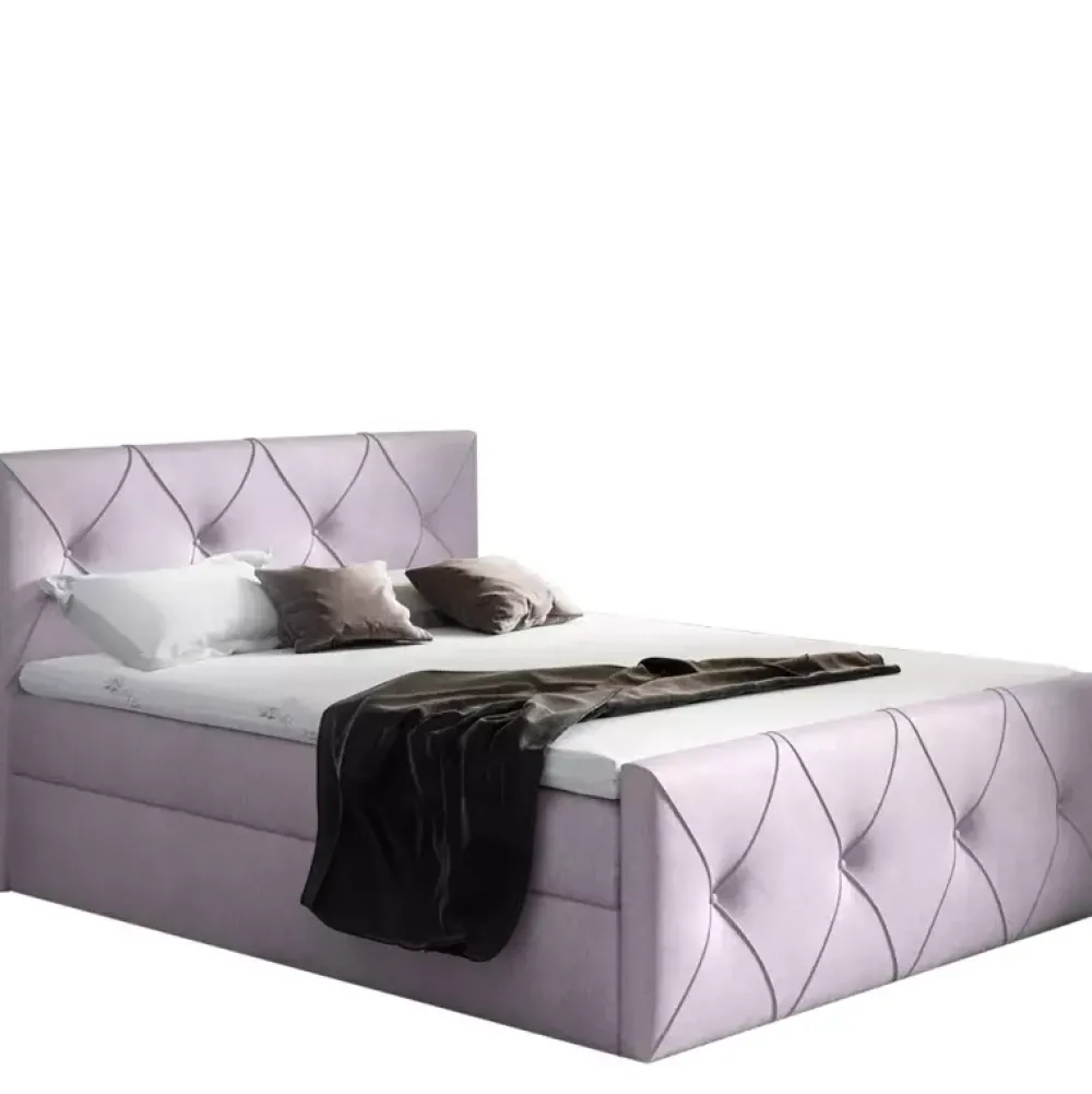 Łóżka Z Zagłówkiem|Łóżka Z Pojemnikiem>Gruszka Łóżko Kontynentalne 200x200 czerwone COLIN LUX