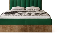 Łóżka Małżeńskie|Łóżka Ze Stelażem></noscript>BROMARKT Łóżko kontynentalne 180x200 do sypialni LOFT II z pojemnikiem dąb lefkas