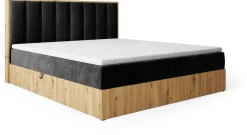 Łóżka Ze Stelażem|Łóżka Z Zagłówkiem></noscript>BROMARKT Łóżko kontynentalne 160x200 do sypialni LOFT II z pojemnikiem dąb artisan