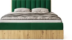 Łóżka Małżeńskie|Łóżka Ze Stelażem></noscript>BROMARKT Łóżko kontynentalne 180x200 do sypialni LOFT II z pojemnikiem dąb artisan