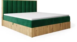 Łóżka Małżeńskie|Łóżka Ze Stelażem></noscript>BROMARKT Łóżko kontynentalne 180x200 do sypialni LOFT II z pojemnikiem dąb artisan