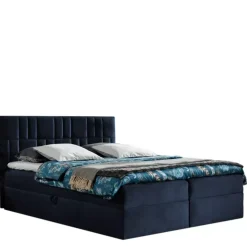 Łóżka Z Zagłówkiem|Łóżka Z Pojemnikiem>Gruszka Łóżko Kontynentalne 180x200 granatowy TOM 3