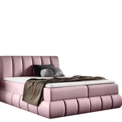 Łóżka Młodzieżowe|Łóżka Z Zagłówkiem>Gruszka Łóżko Kontynentalne 140x200 granatowe WINCENT