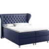Łóżka Na Nóżkach|Łóżka Z Pojemnikiem>Gruszka Łóżko Kontynentalne 200x200 granatowe JEREMI