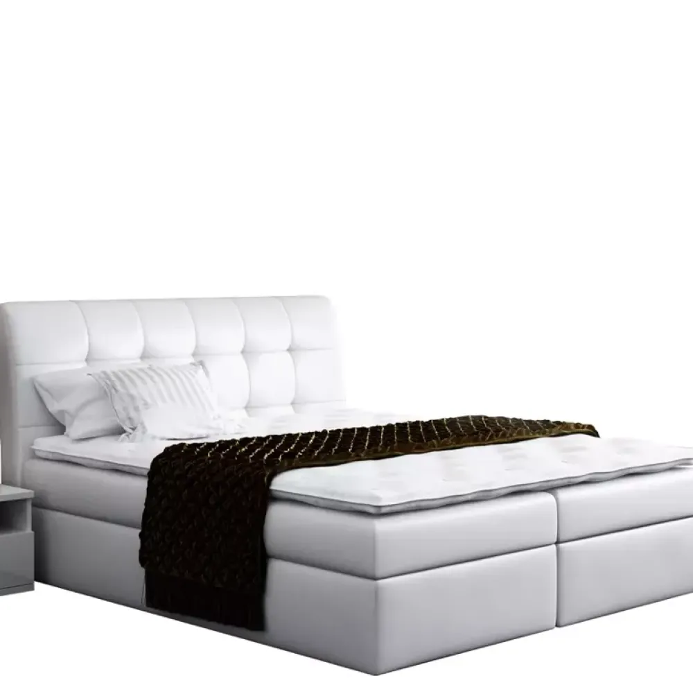 Łóżka Młodzieżowe|Łóżka Z Pojemnikiem>Gruszka Łóżko Kontynentalne 120x200 kremowe DENIS