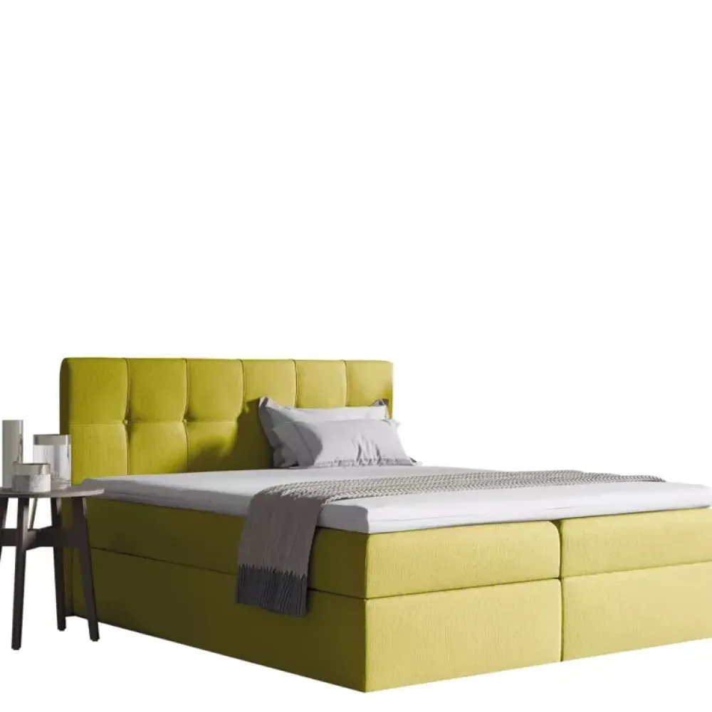 Łóżka Młodzieżowe|Łóżka Z Zagłówkiem>Gruszka Łóżko Kontynentalne 140x200 limonka EMIL