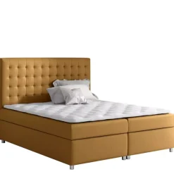 Łóżka Młodzieżowe|Łóżka Z Zagłówkiem>Gruszka Łóżko Kontynentalne 120x200 musztardowe ALAN