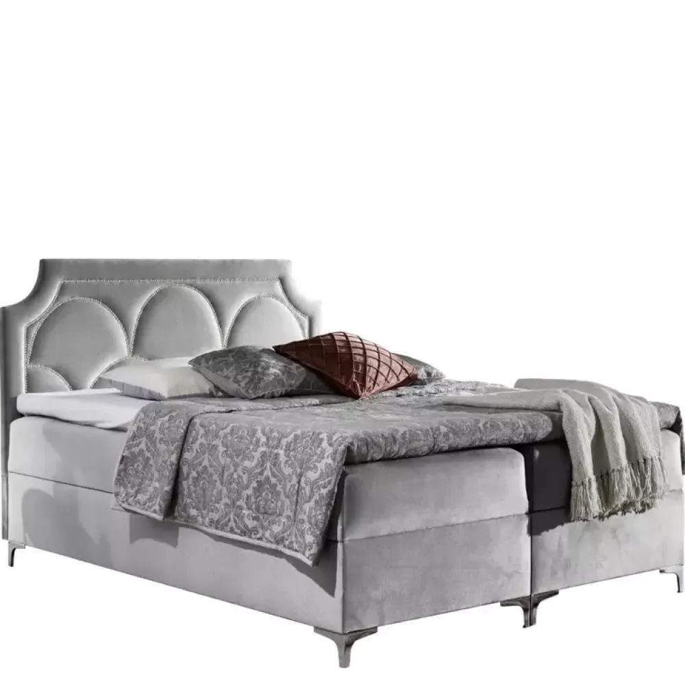 Łóżka Młodzieżowe|Łóżka Na Nóżkach>Gruszka Łóżko Kontynentalne 140x200 pudrowy róż CYPRIAN