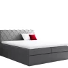 Łóżka Z Pojemnikiem|Łóżka Szare>Gruszka Łóżko Kontynentalne 200x200 szare PHILIP
