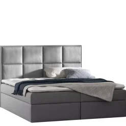 Łóżka Z Zagłówkiem|Łóżka Z Pojemnikiem>Gruszka Łóżko Kontynentalne 180x200 szare GUSTAW