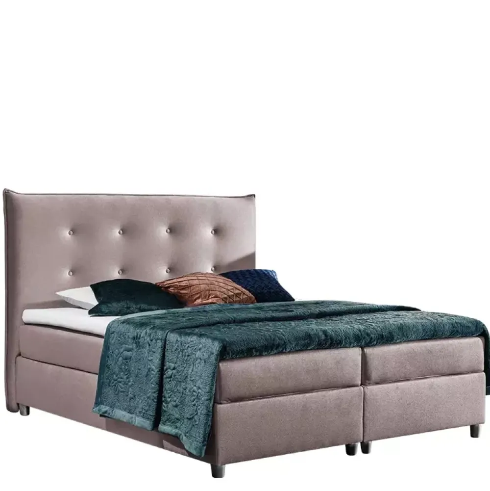 Łóżka Na Nóżkach|Łóżka Z Zagłówkiem>Gruszka Łóżko Kontynentalne 160x200 szare PROT