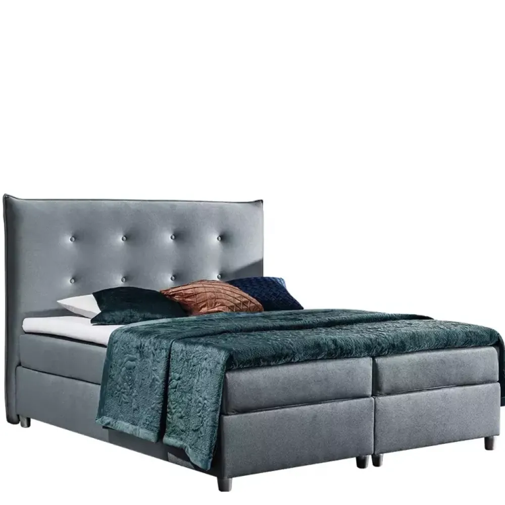 Łóżka Na Nóżkach|Łóżka Z Zagłówkiem>Gruszka Łóżko Kontynentalne 160x200 szare PROT