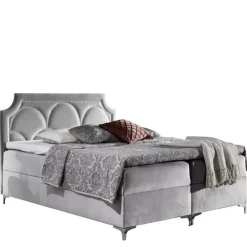 Łóżka Na Nóżkach|Łóżka Z Pojemnikiem>Gruszka Łóżko Kontynentalne 180x200 szare CYPRIAN