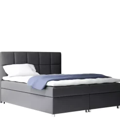 Łóżka Na Nóżkach|Łóżka Z Pojemnikiem>Gruszka Łóżko Kontynentalne 160x200 szare NATAN