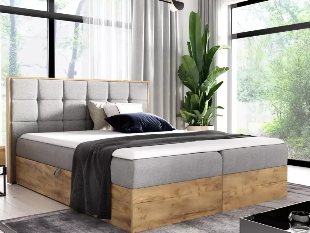 Łóżka Młodzieżowe|Łóżka Z Materacem>Gruszka Łóżko kontynentalne 120x200 z pojemnikiem VODICE