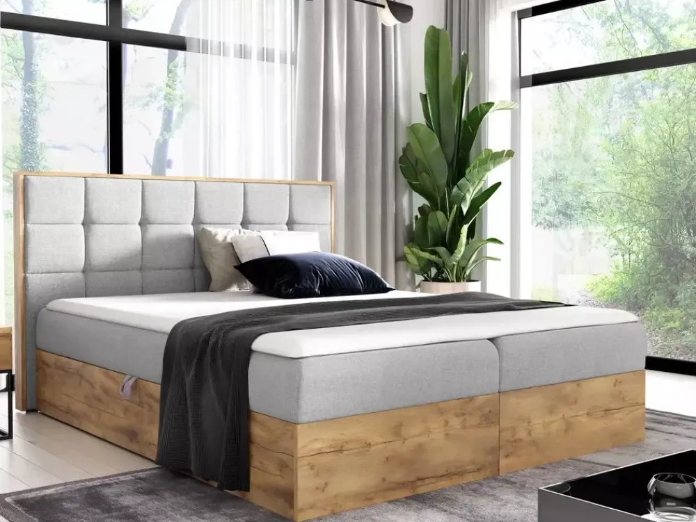 Łóżka Młodzieżowe|Łóżka Z Materacem>Gruszka Łóżko kontynentalne 120x200 z pojemnikiem VODICE