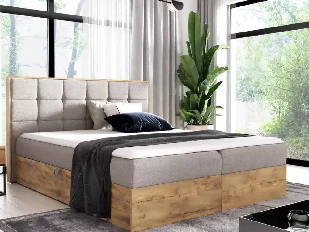 Łóżka Młodzieżowe|Łóżka Z Materacem>Gruszka Łóżko kontynentalne 120x200 z pojemnikiem VODICE