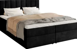 Łóżka Małżeńskie|Łóżka Ze Stelażem>BROMARKT Łóżko kontynentalne z pojemnikiem 180x200 cm DENVER welur