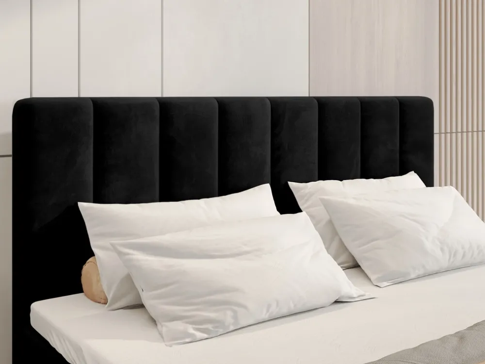 Łóżka Małżeńskie|Łóżka Ze Stelażem>BROMARKT Łóżko kontynentalne z pojemnikiem 180x200 cm DENVER welur