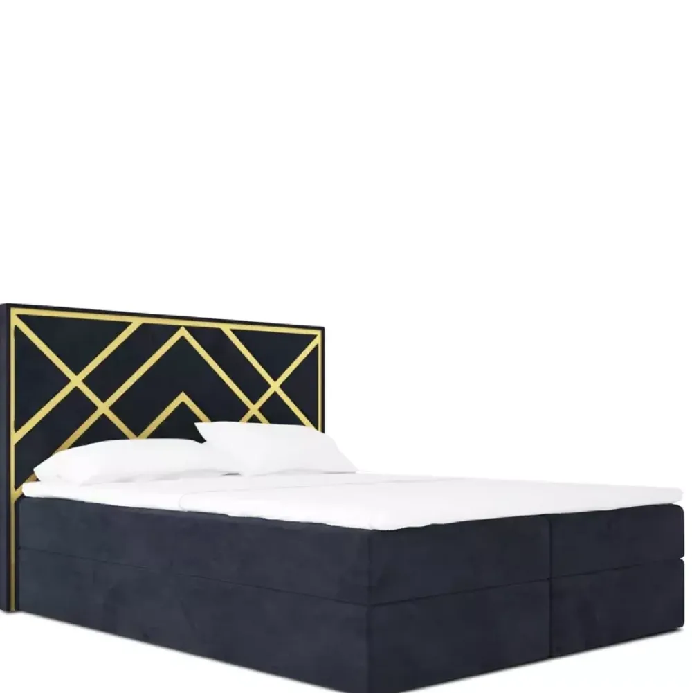 Łóżka Z Zagłówkiem|Łóżka Z Materacem>Laaph Studio Łóżko kontynentalne z pojemnikiem na pościel 180x200 LAROSA