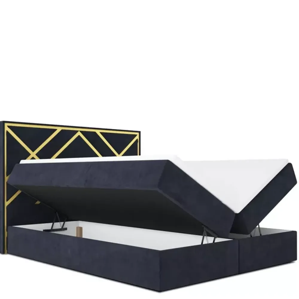 Łóżka Z Zagłówkiem|Łóżka Z Materacem>Laaph Studio Łóżko kontynentalne z pojemnikiem na pościel 180x200 LAROSA