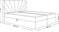 Łóżka Małżeńskie|Łóżka Ze Stelażem></noscript>Riban Łóżko kontynentalne z pojemnikiem 180x200 cm CELCO nowoczesne