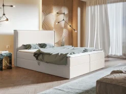 Łóżka Małżeńskie|Łóżka Ze Stelażem></noscript>Riban Łóżko kontynentalne z pojemnikiem na pościel 160x200 cm BETKA