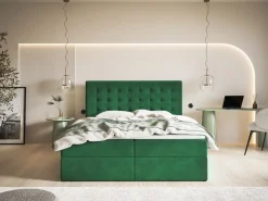 Łóżka Młodzieżowe|Łóżka Ze Stelażem></noscript>Riban Łóżko kontynentalne z pojemnikiem na pościel 140x200 cm ZANTE pikowane