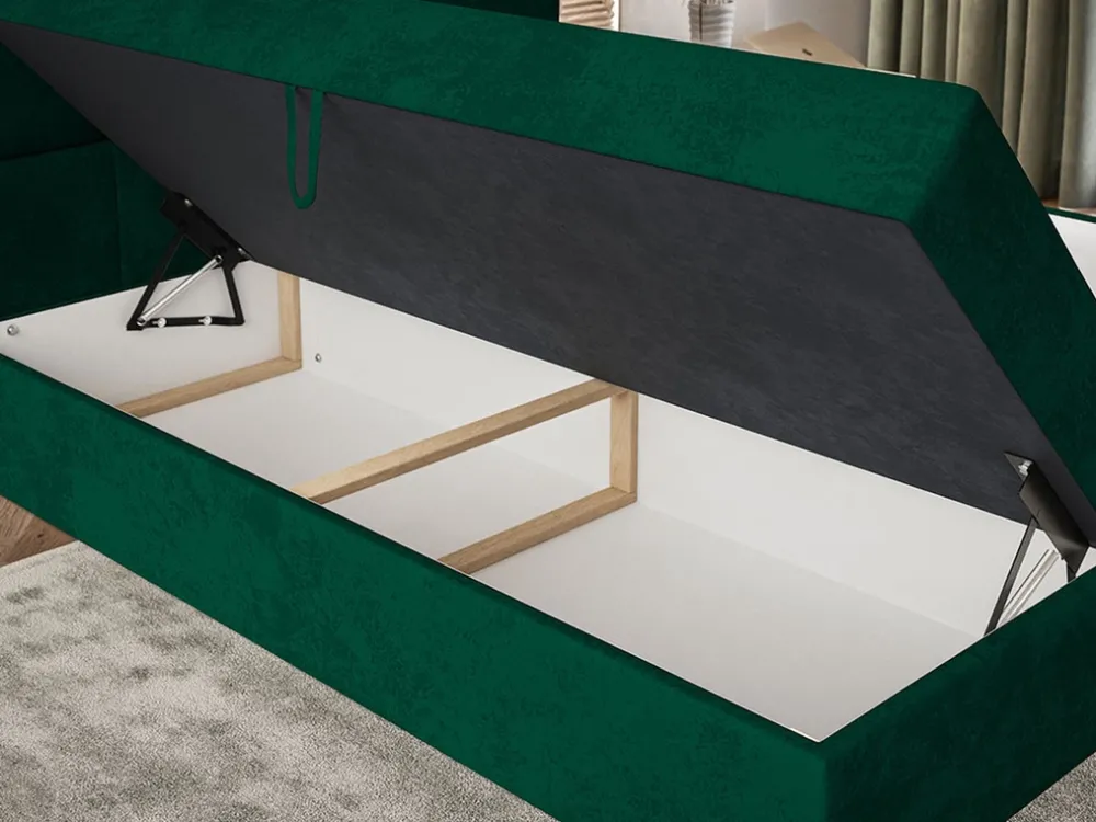 Łóżka Małżeńskie|Łóżka Ze Stelażem>Riban Łóżko kontynentalne z pojemnikiem 160x200 cm ZAMER nowoczesne