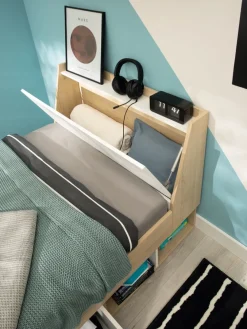 Meble Dla Dzieci|Łóżka Młodzieżowe></noscript>MEBLAR Łóżko młodzieżowe 120x200 z szufladami i schowkiem SLEEK